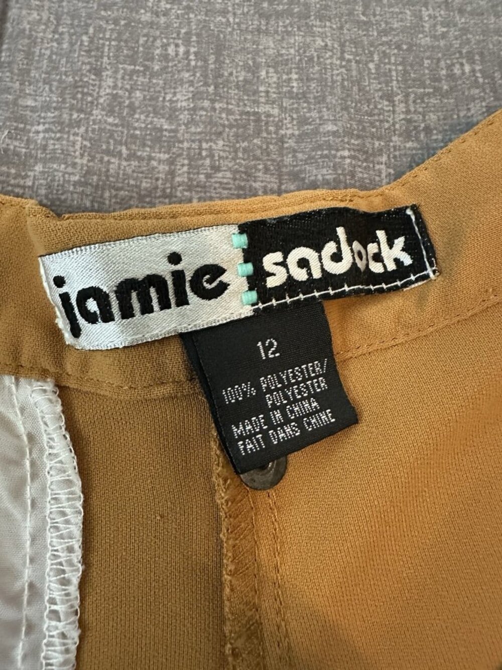 Vintage Jamie Sadock Womens Mustard Yellow Golf Shorts 12 Athletic Travel Sporty - Picture 5 of 6